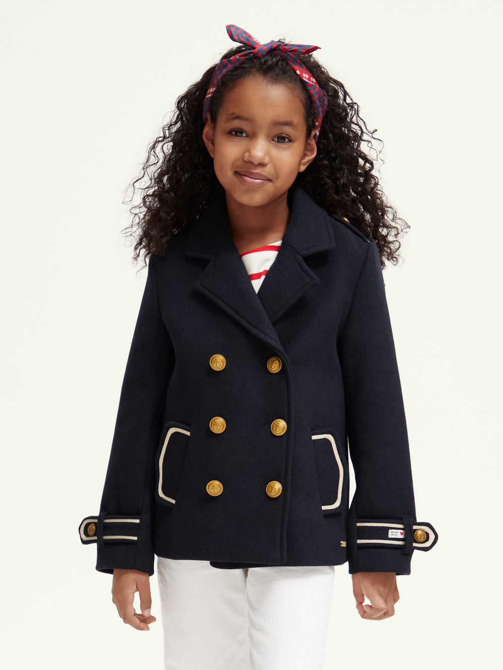 Kids - Wool-blend classic caban jacket - Scotch & Soda AU