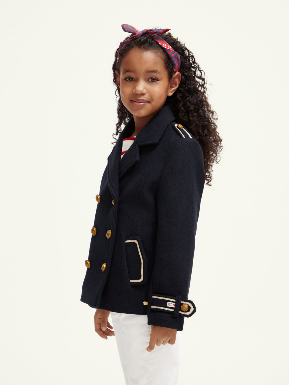 Kids - Wool-blend classic caban jacket - Scotch & Soda AU