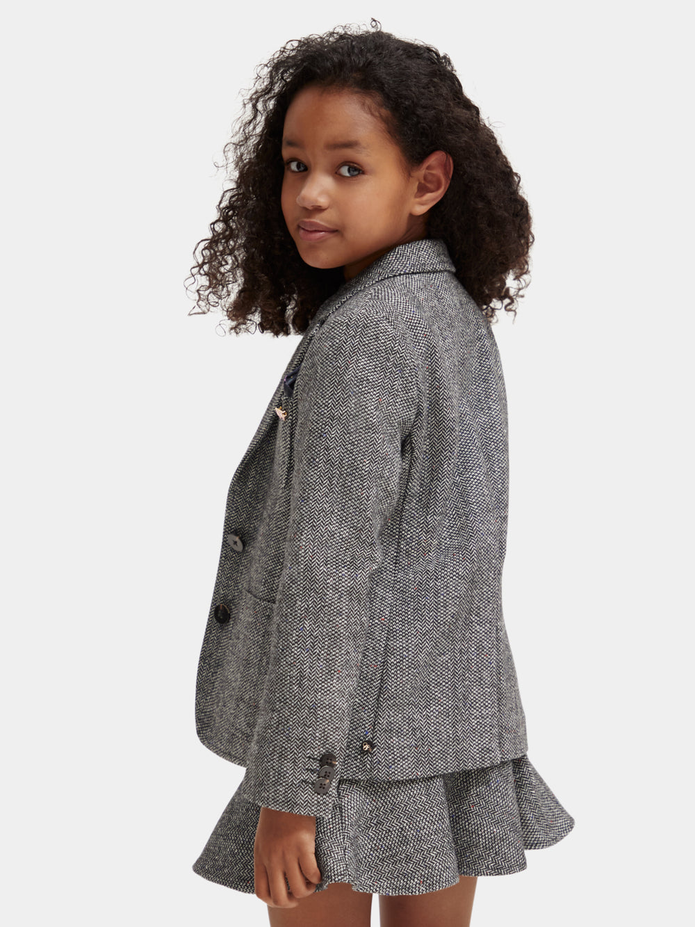 Kids - Wool-blend herringbone blazer - Scotch & Soda AU