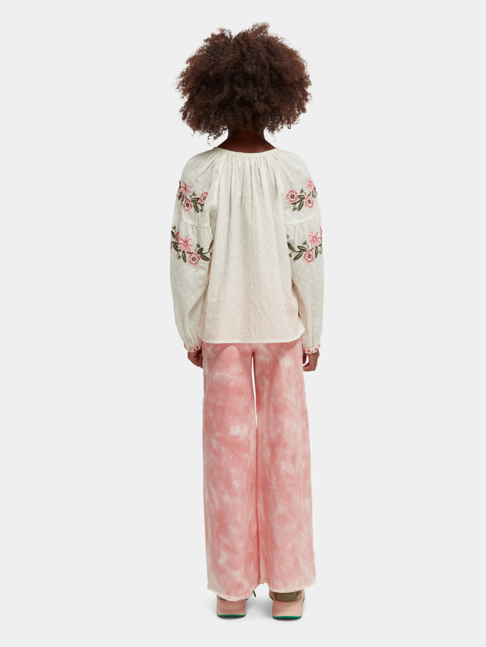 Long-sleeved floral embroidered shirt - Scotch & Soda AU