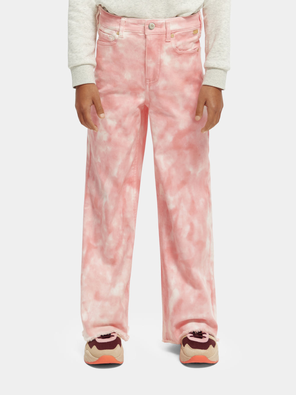 Kids - Tie-dyed high-rise wide-leg pants – Scotch & Soda AU