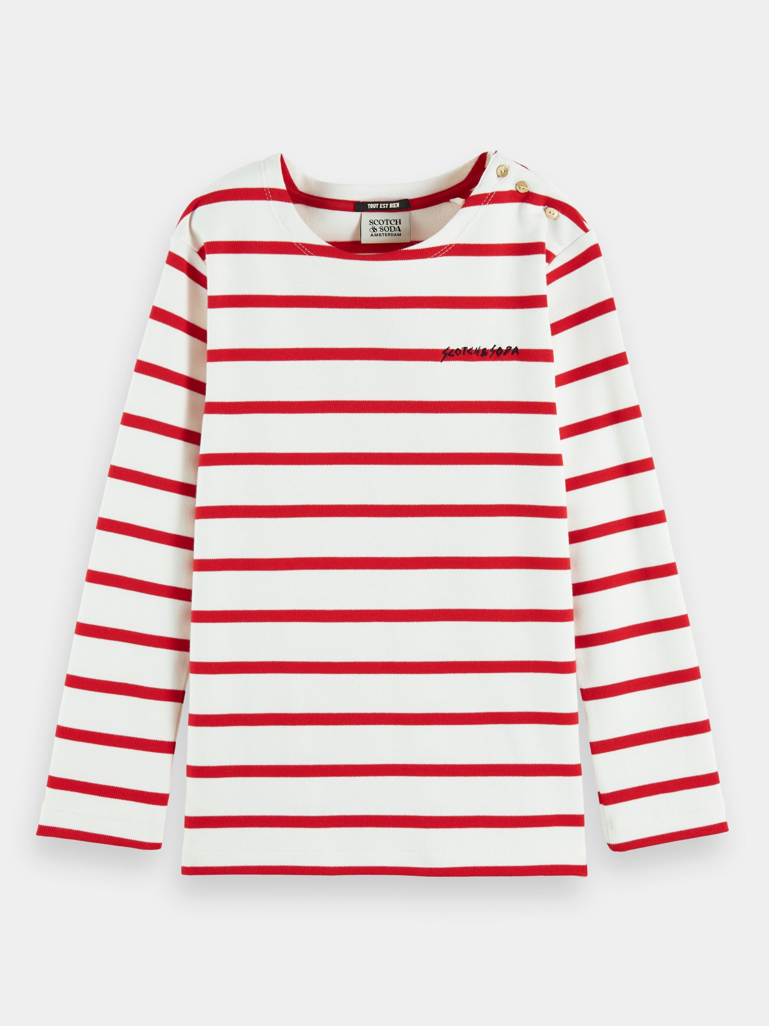 Striped yarn-dyed long sleeved t-shirt - Scotch & Soda AU