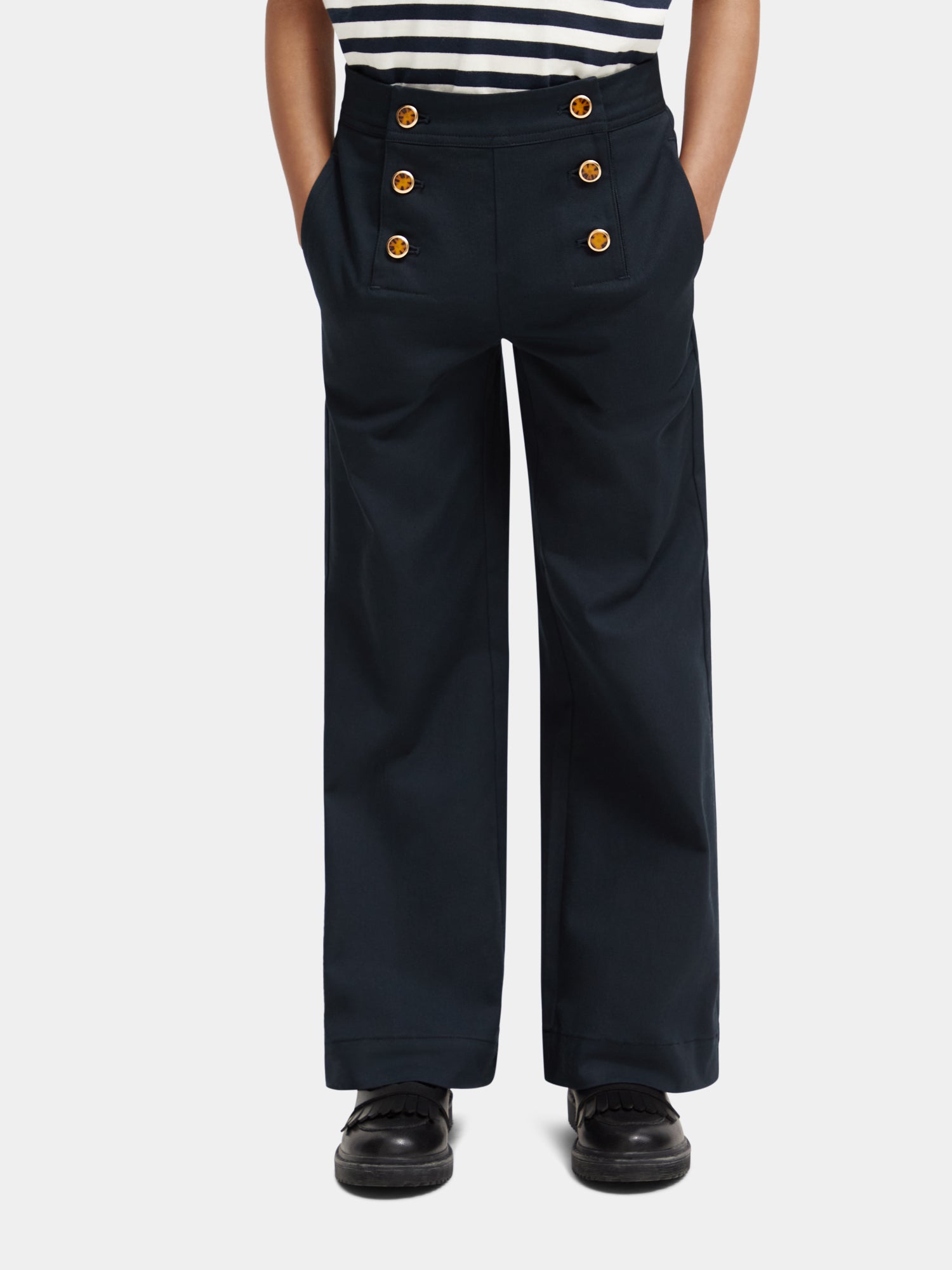 The Wide Leg Sailor Pant in Chambray