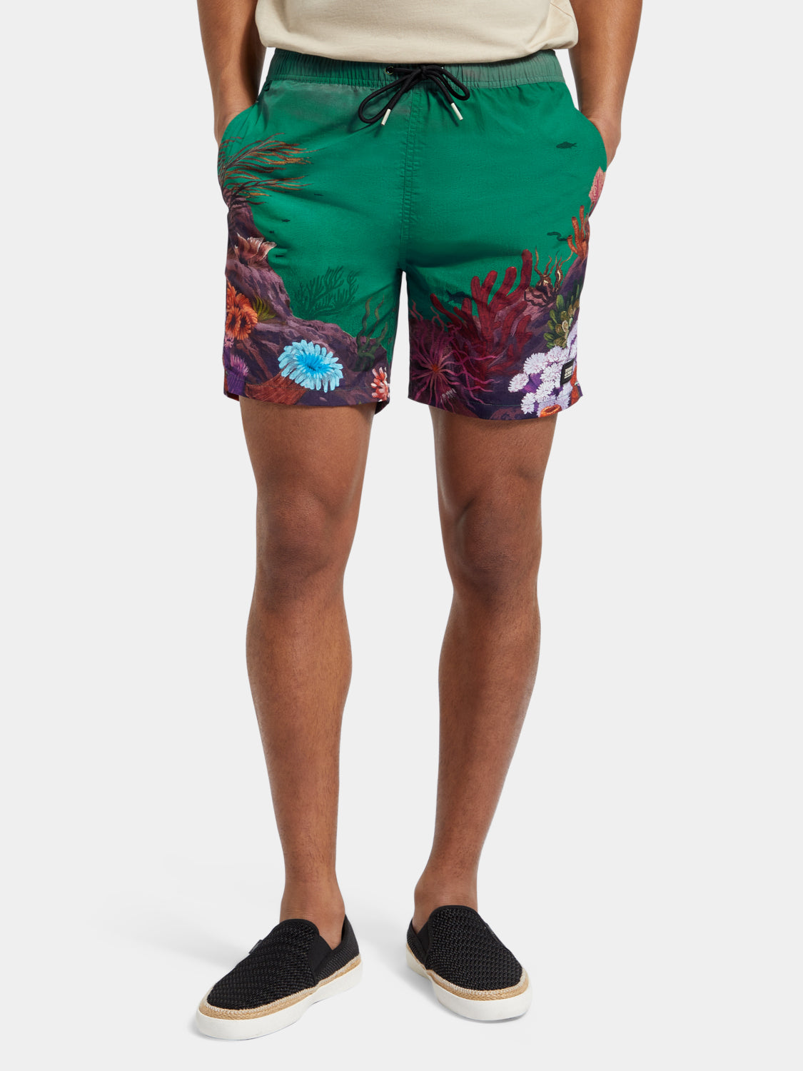 Placement print mid-length swimshorts - Scotch & Soda AU