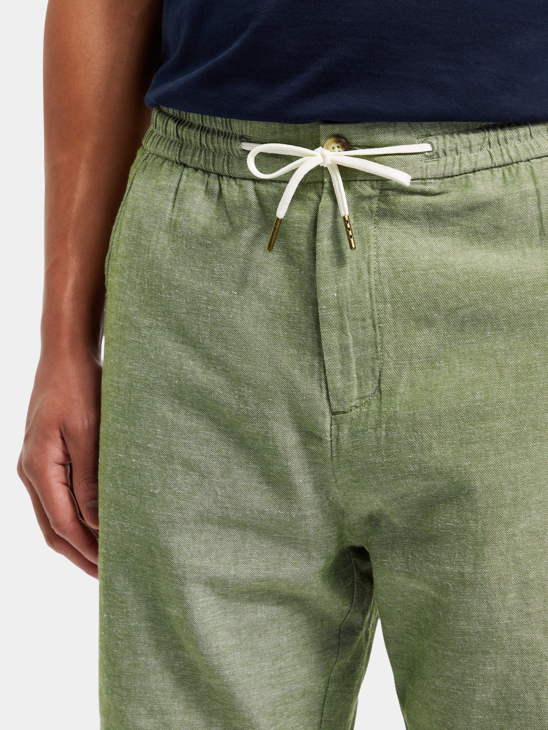 Fave cotton-linen twill shorts - Scotch & Soda AU