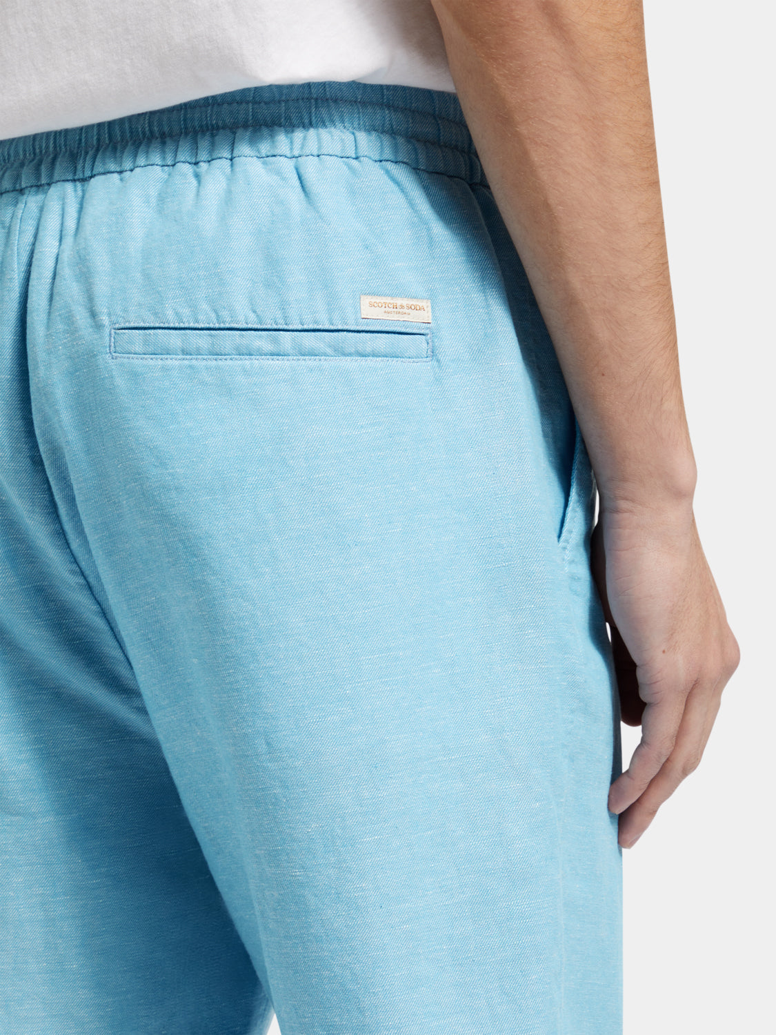 Fave cotton-linen twill shorts - Scotch & Soda AU