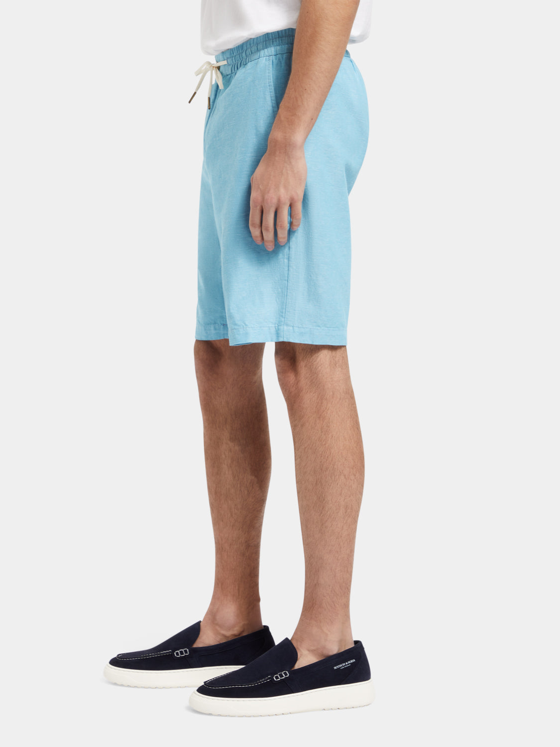 Fave cotton-linen twill shorts - Scotch & Soda AU