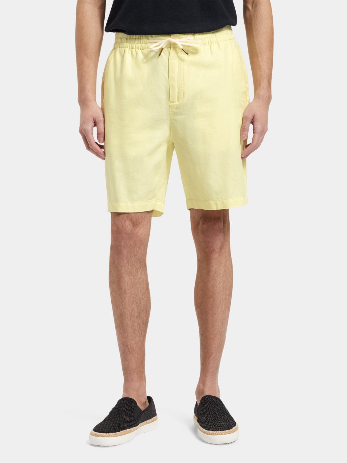 Fave cotton-linen twill shorts - Scotch & Soda AU