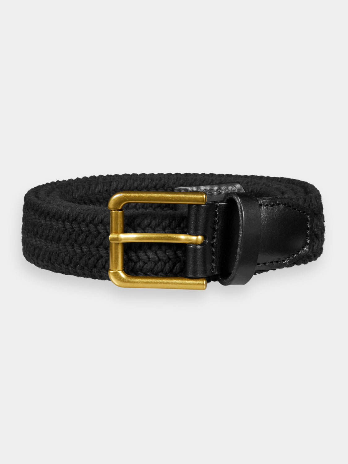 Leather trimmed canvas cord belt - Scotch & Soda AU