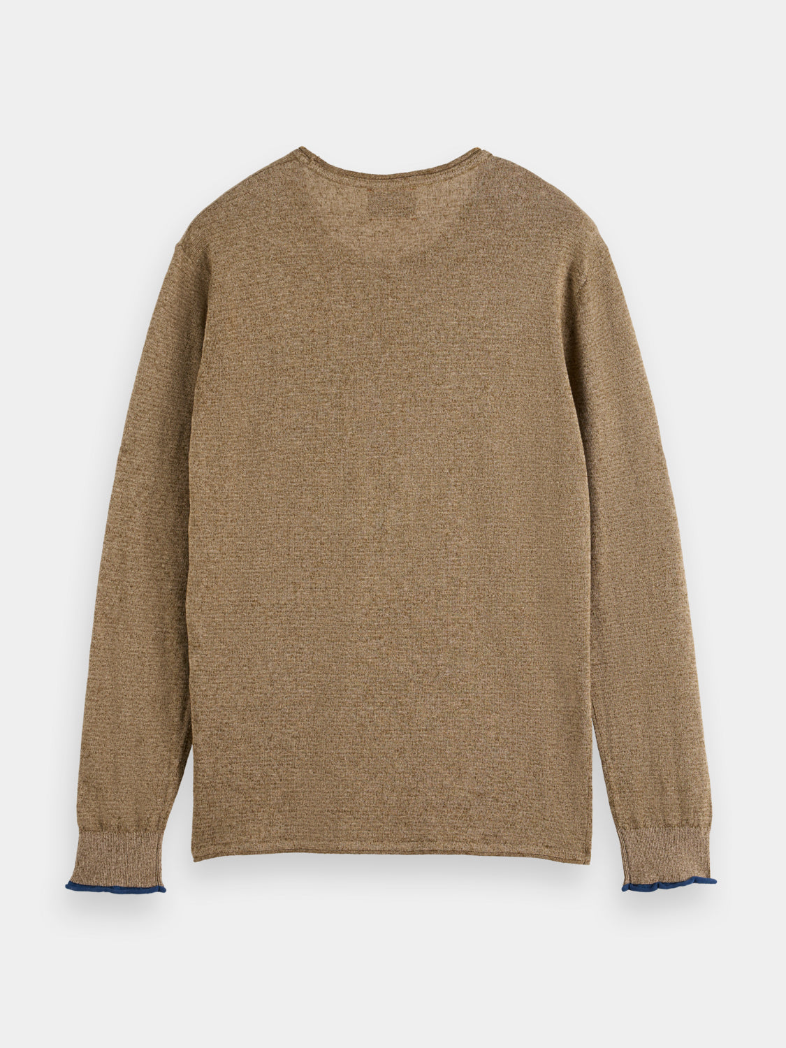 Linen-cotton crewneck pullover - Scotch & Soda AU