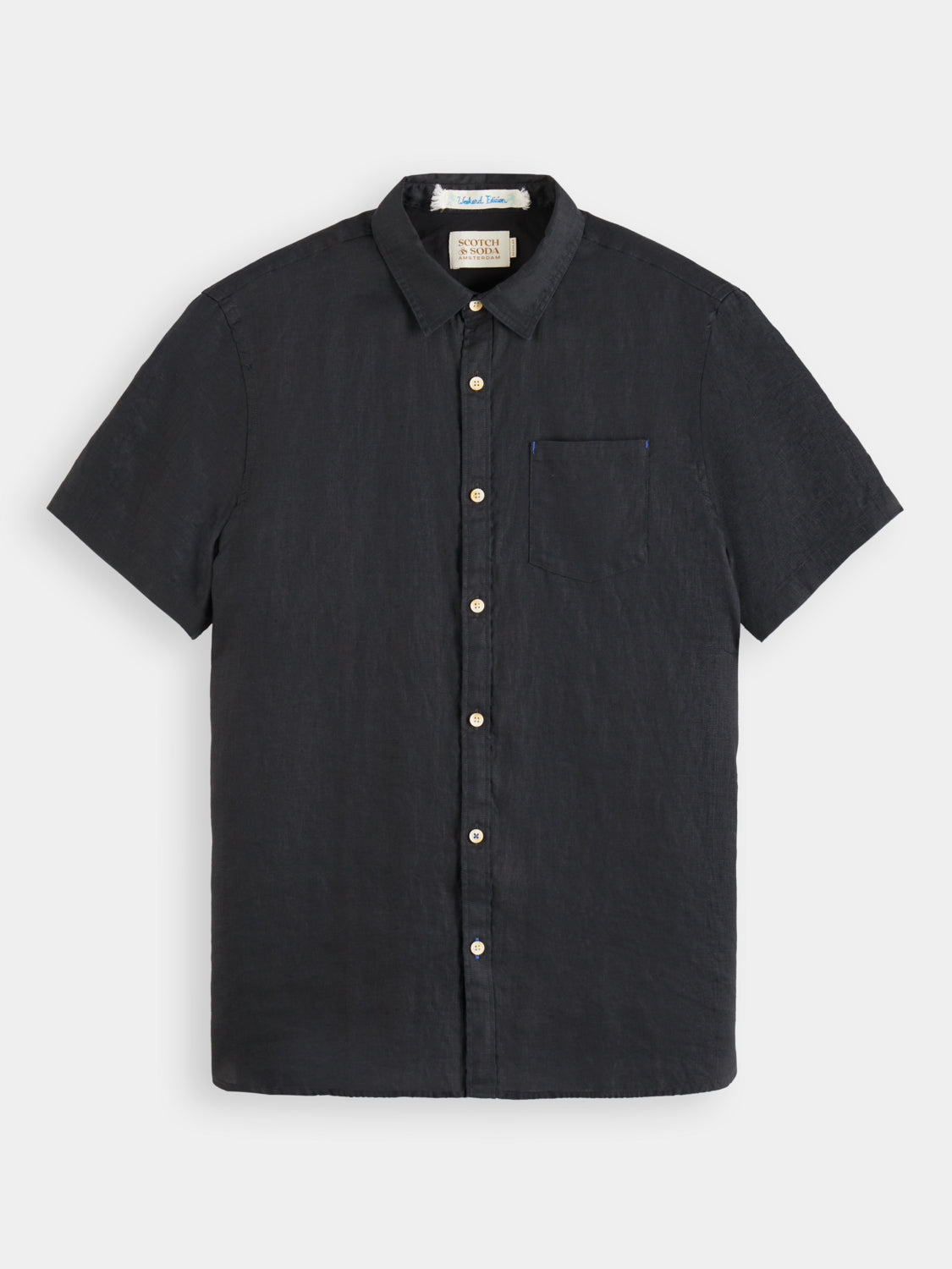 Short sleeved linen shirt - Scotch & Soda AU