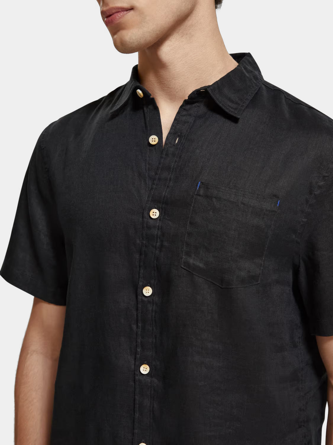 Short sleeved linen shirt - Scotch & Soda AU