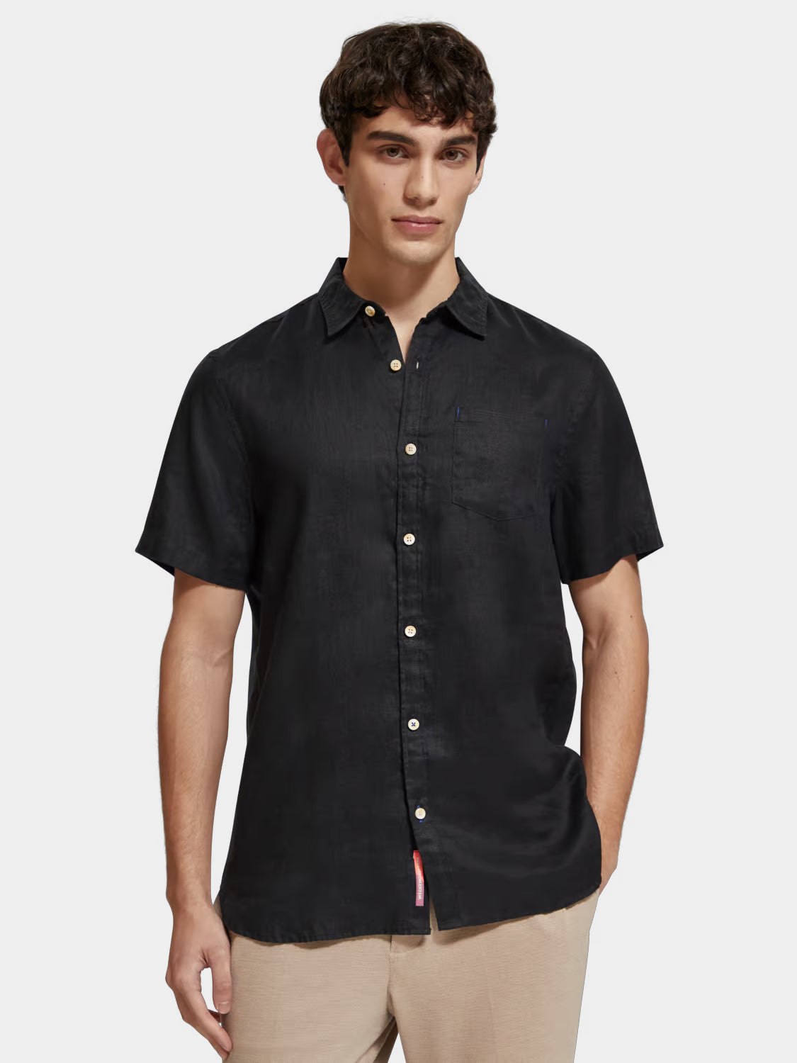 Short sleeved linen shirt - Scotch & Soda AU