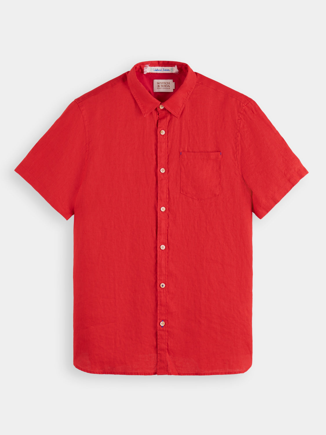 Short sleeved linen shirt - Scotch & Soda AU