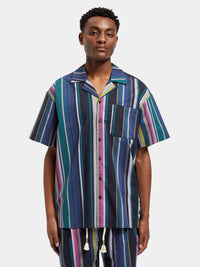 Striped poplin Hawaii shirt
