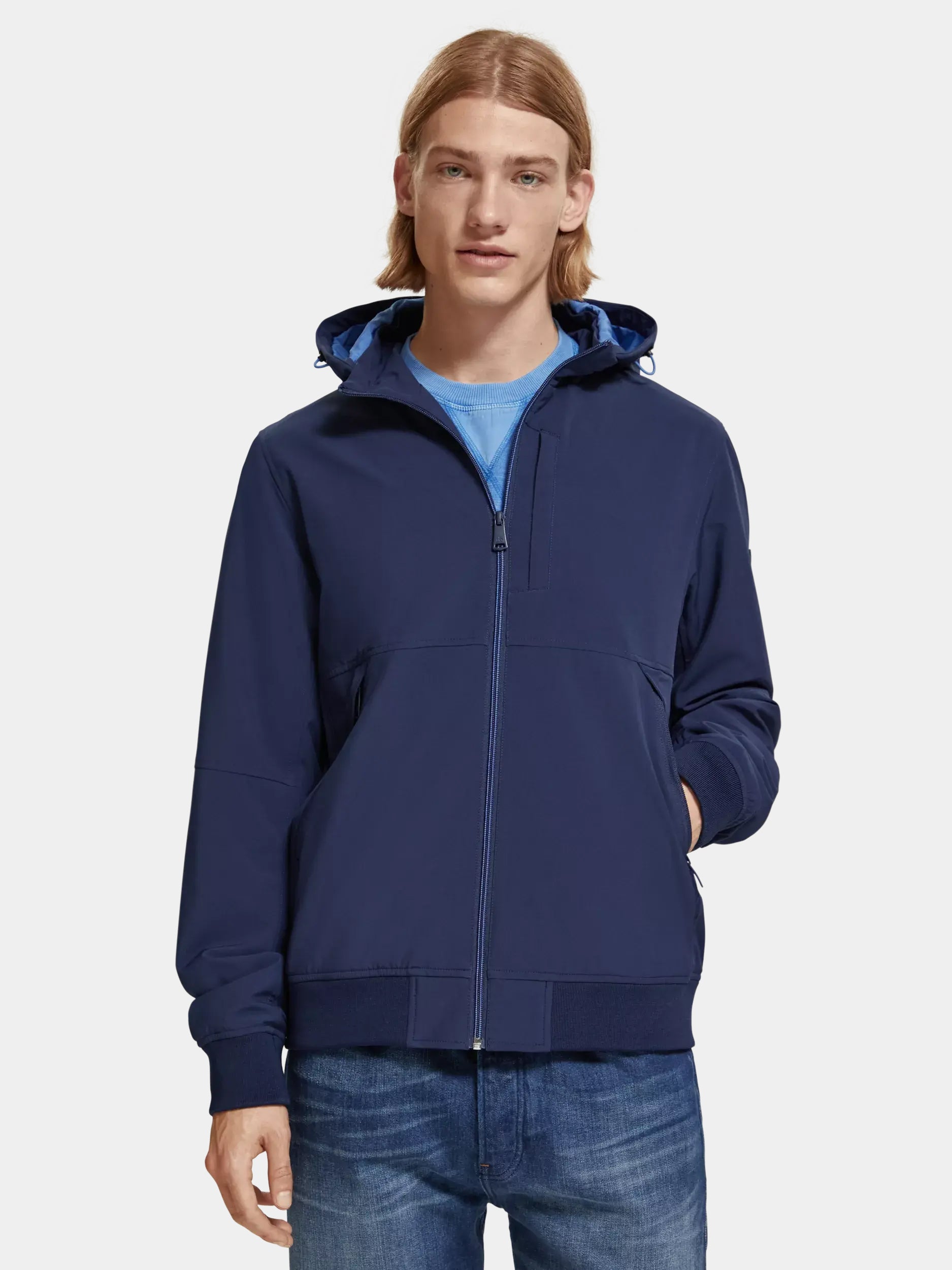 Classic hooded soft-shell jacket - Scotch & Soda AU