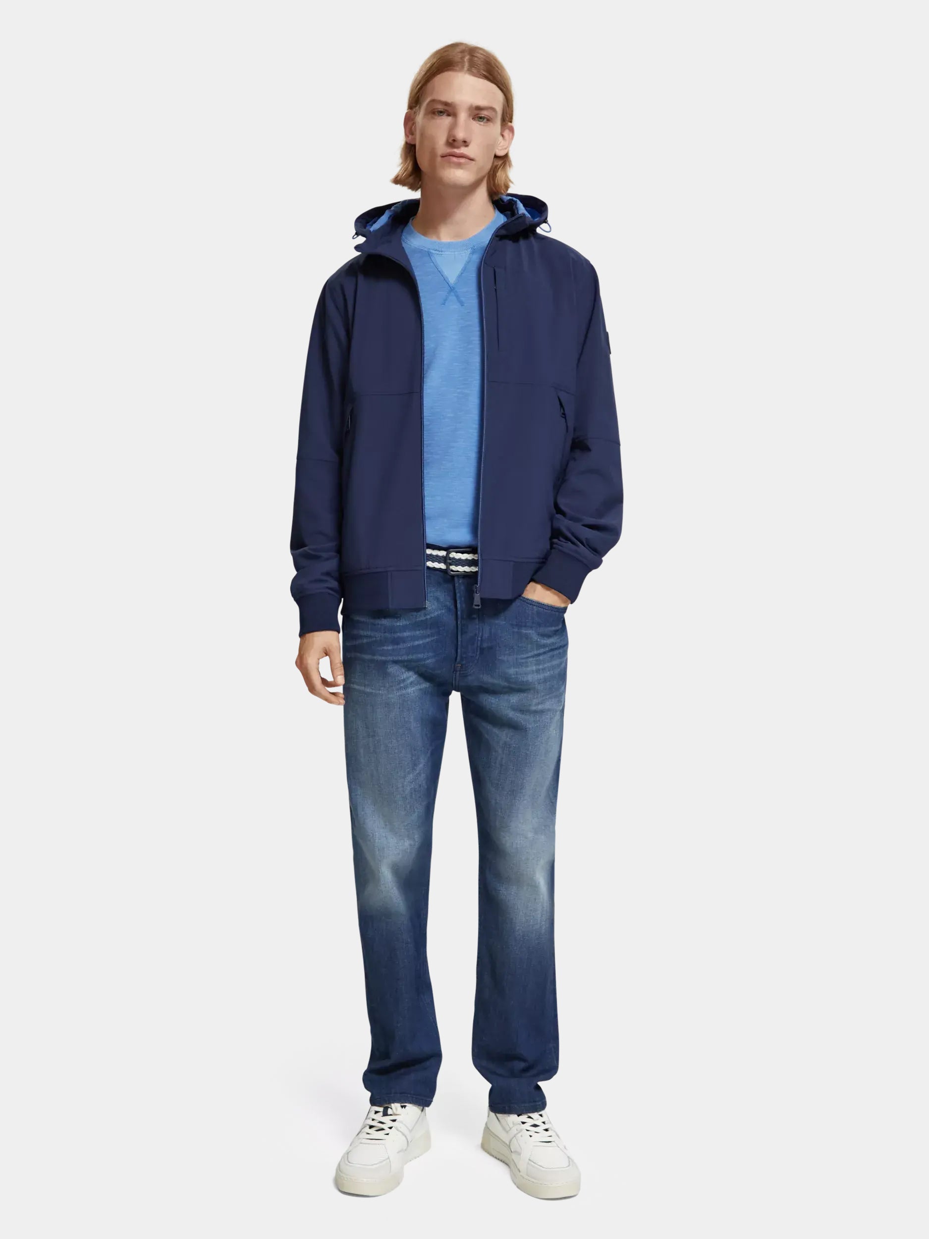 Classic hooded soft-shell jacket - Scotch & Soda AU