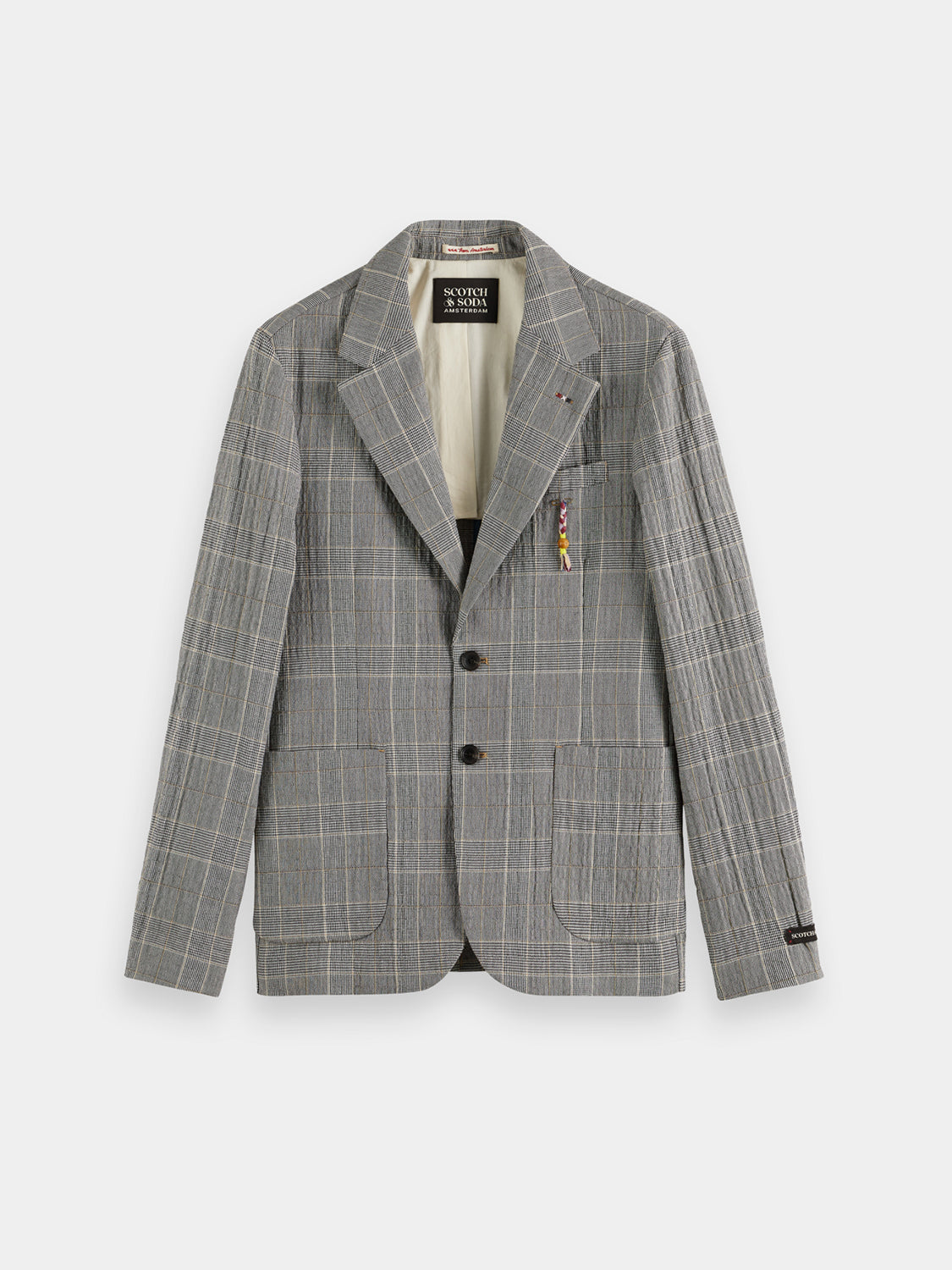 Check single-breasted blazer - Scotch & Soda AU
