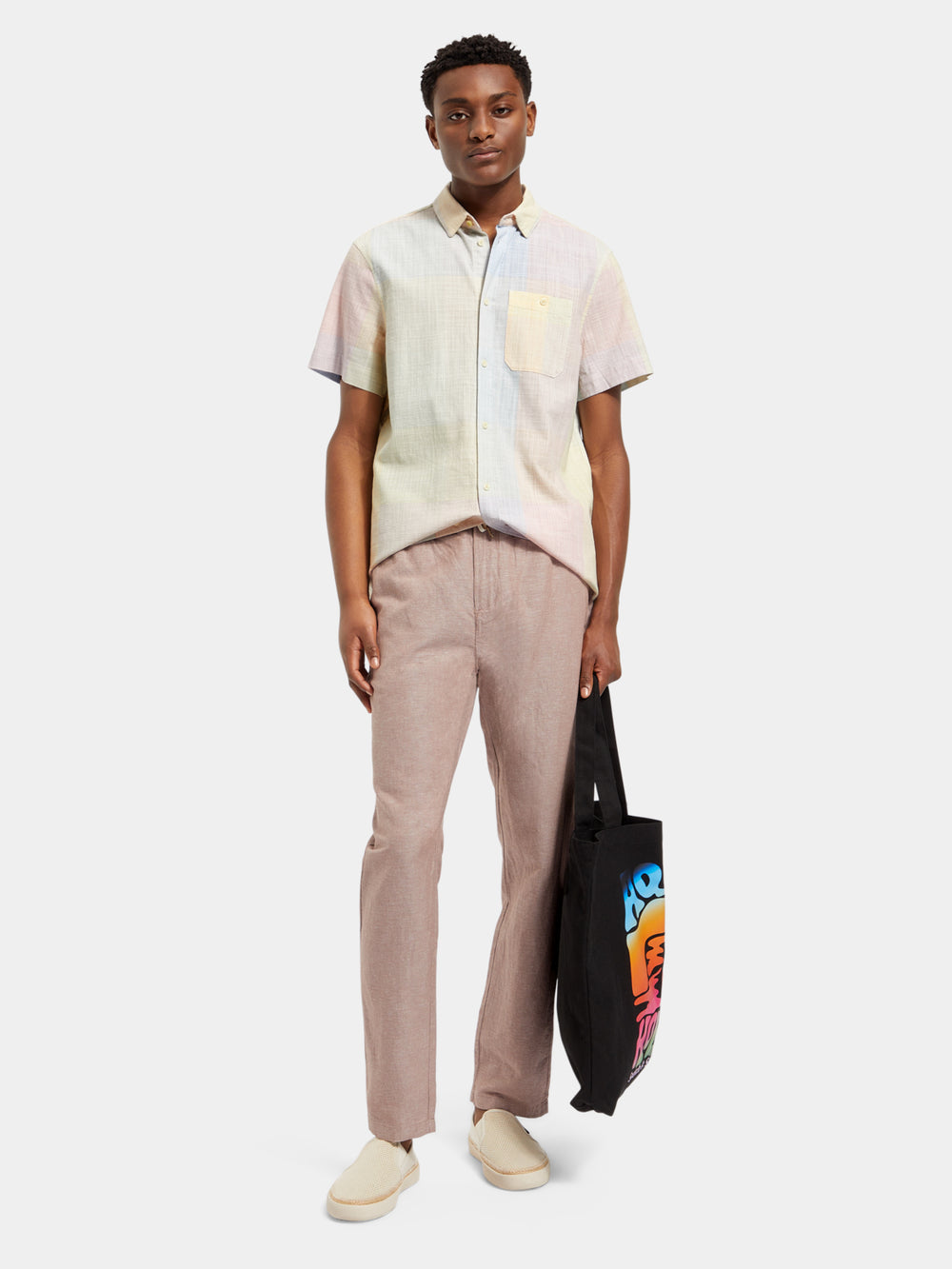 Irving wool-blend seersucker chino - Scotch & Soda AU