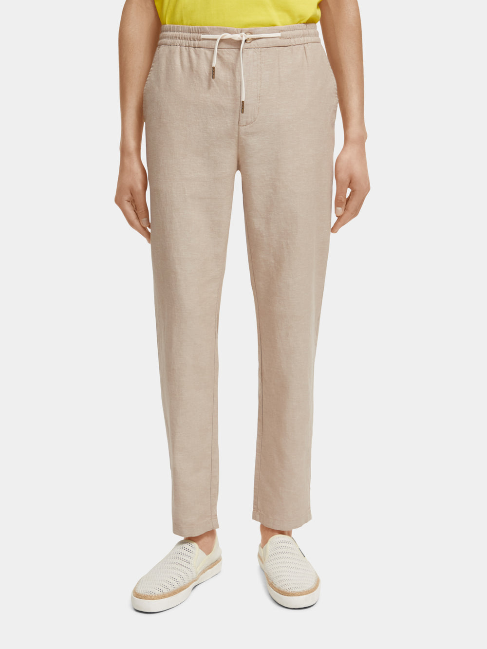 Warren cotton-linen twill jogger pants