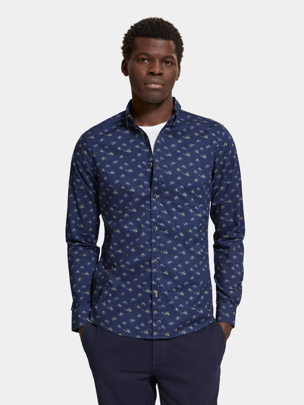 Slim-fit printed shirt - Scotch & Soda AU