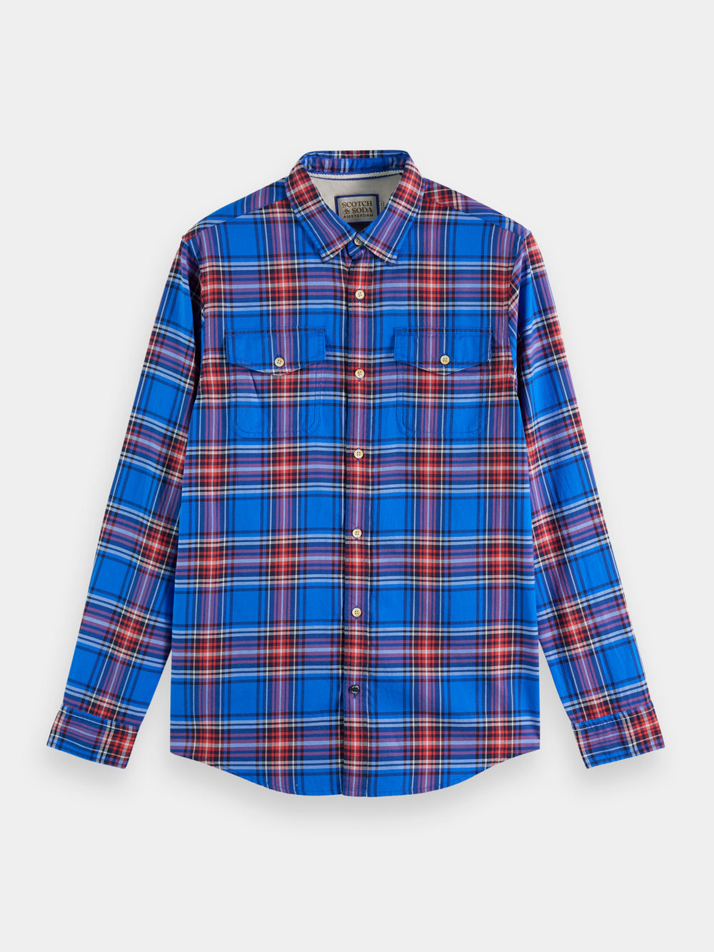 Regular-fit flannel check shirt - Scotch & Soda AU