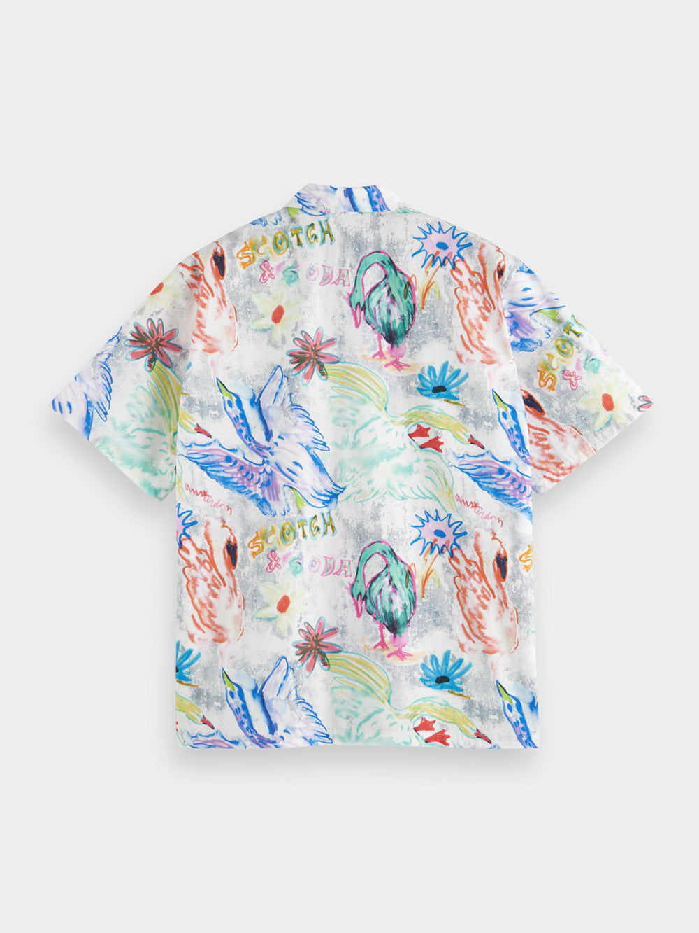 Swan print poplin shirt - Scotch & Soda AU