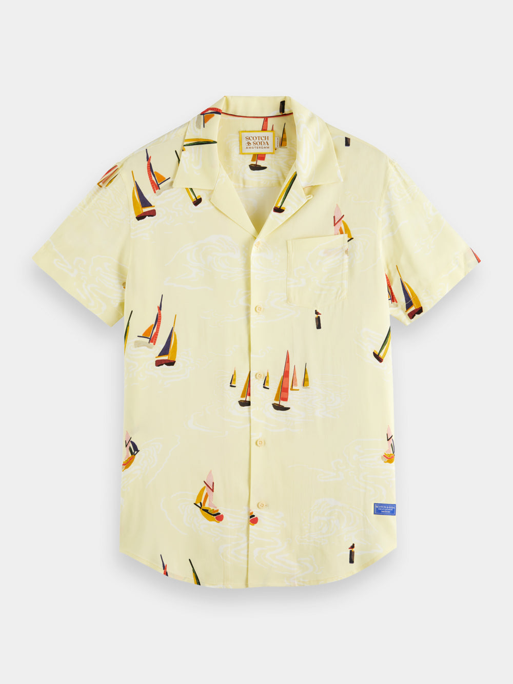 Regular-fit printed camp shirt - Scotch & Soda AU