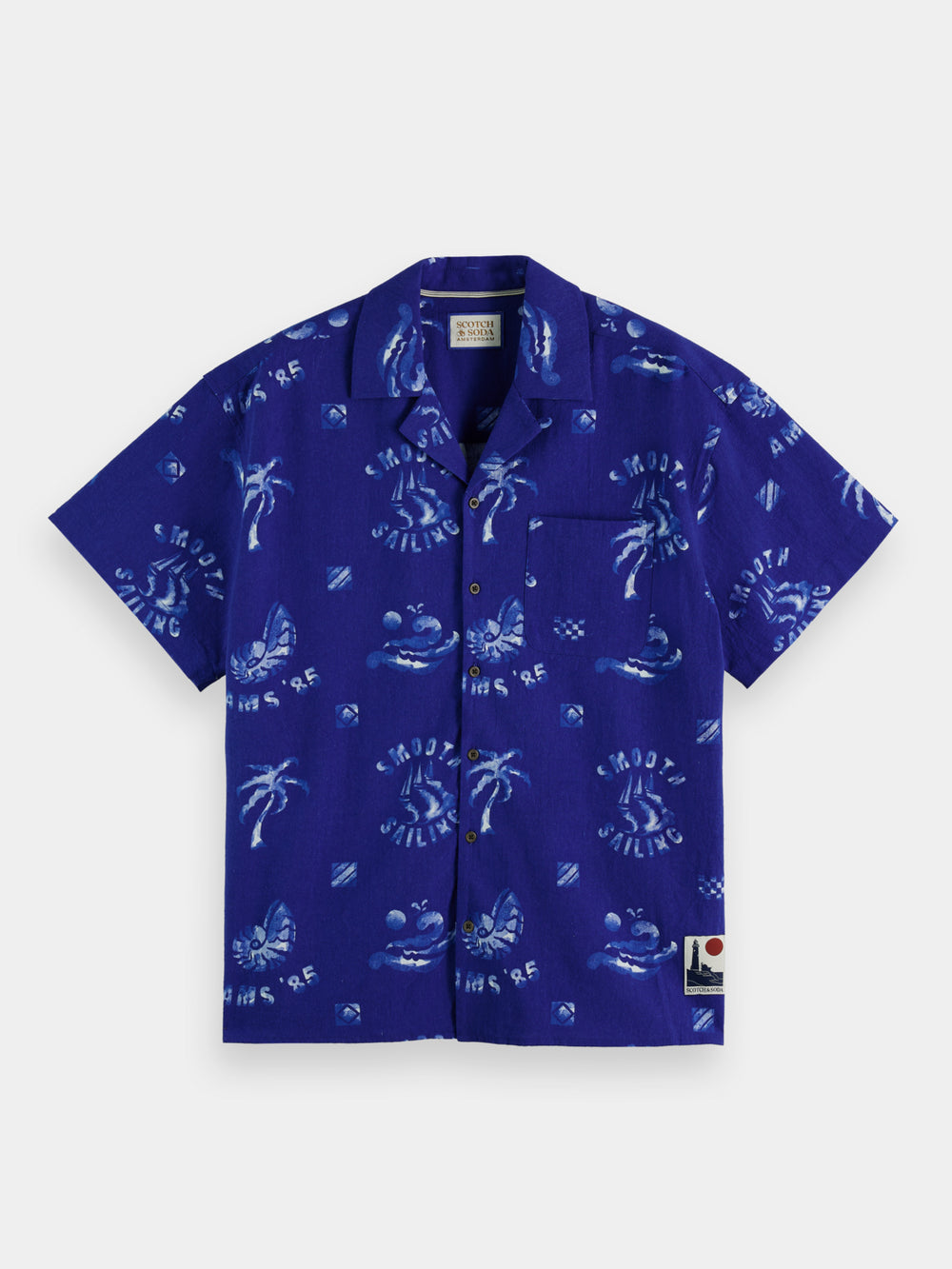 Regular-fit printed camp shirt - Scotch & Soda AU