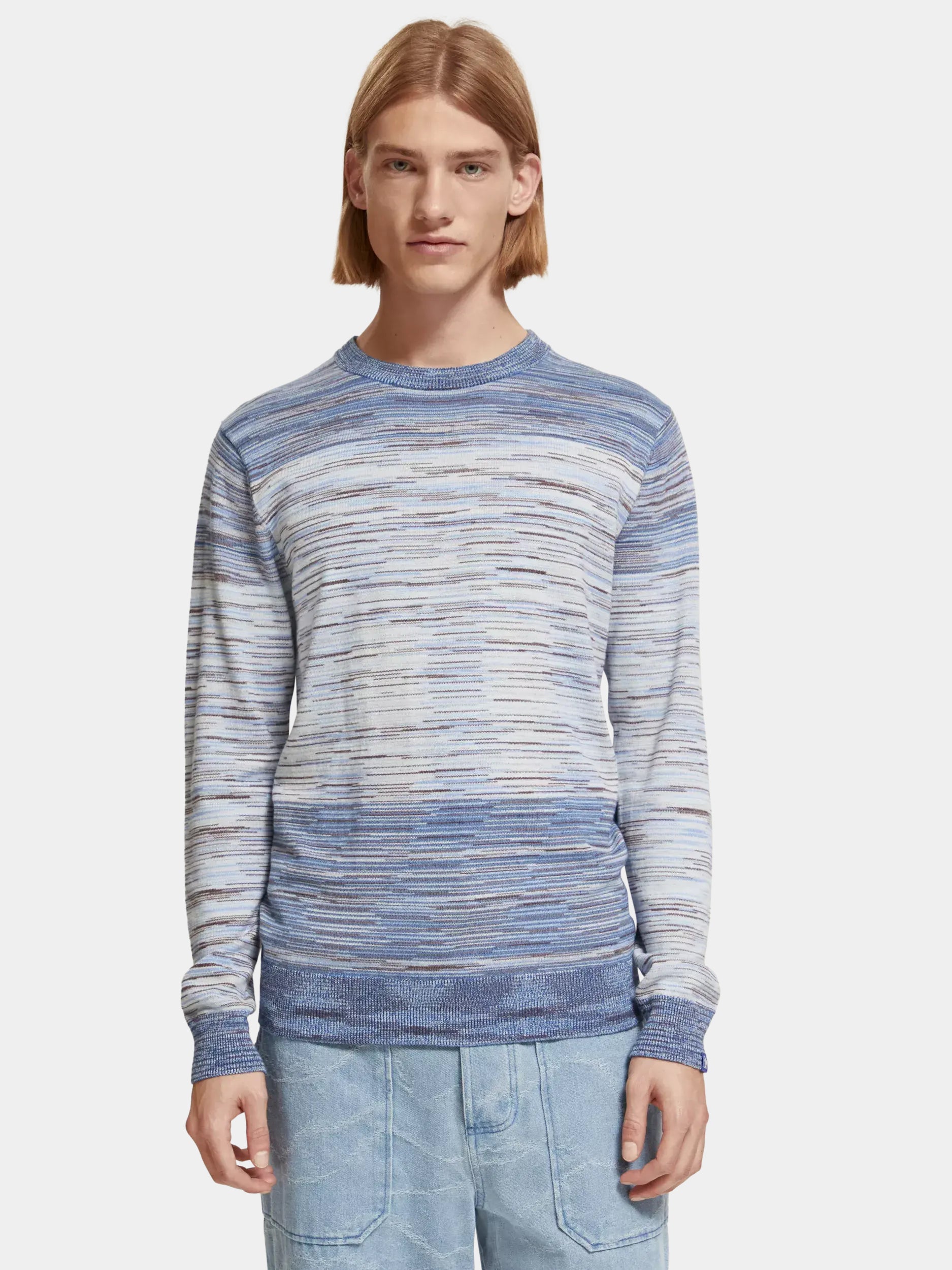 Gradient stripe crewneck sweater - Scotch & Soda AU