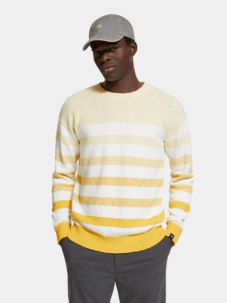 Relaxed-fit crewneck striped pullover - Scotch & Soda AU