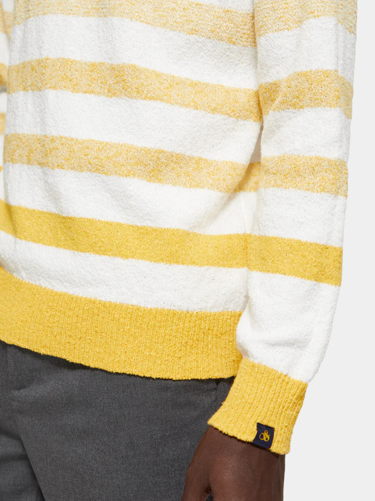 Relaxed-fit crewneck striped pullover - Scotch & Soda AU