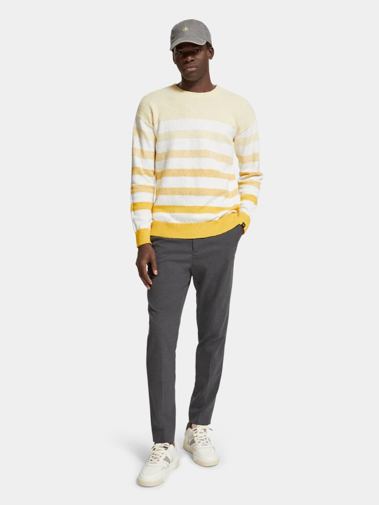 Relaxed-fit crewneck striped pullover - Scotch & Soda AU