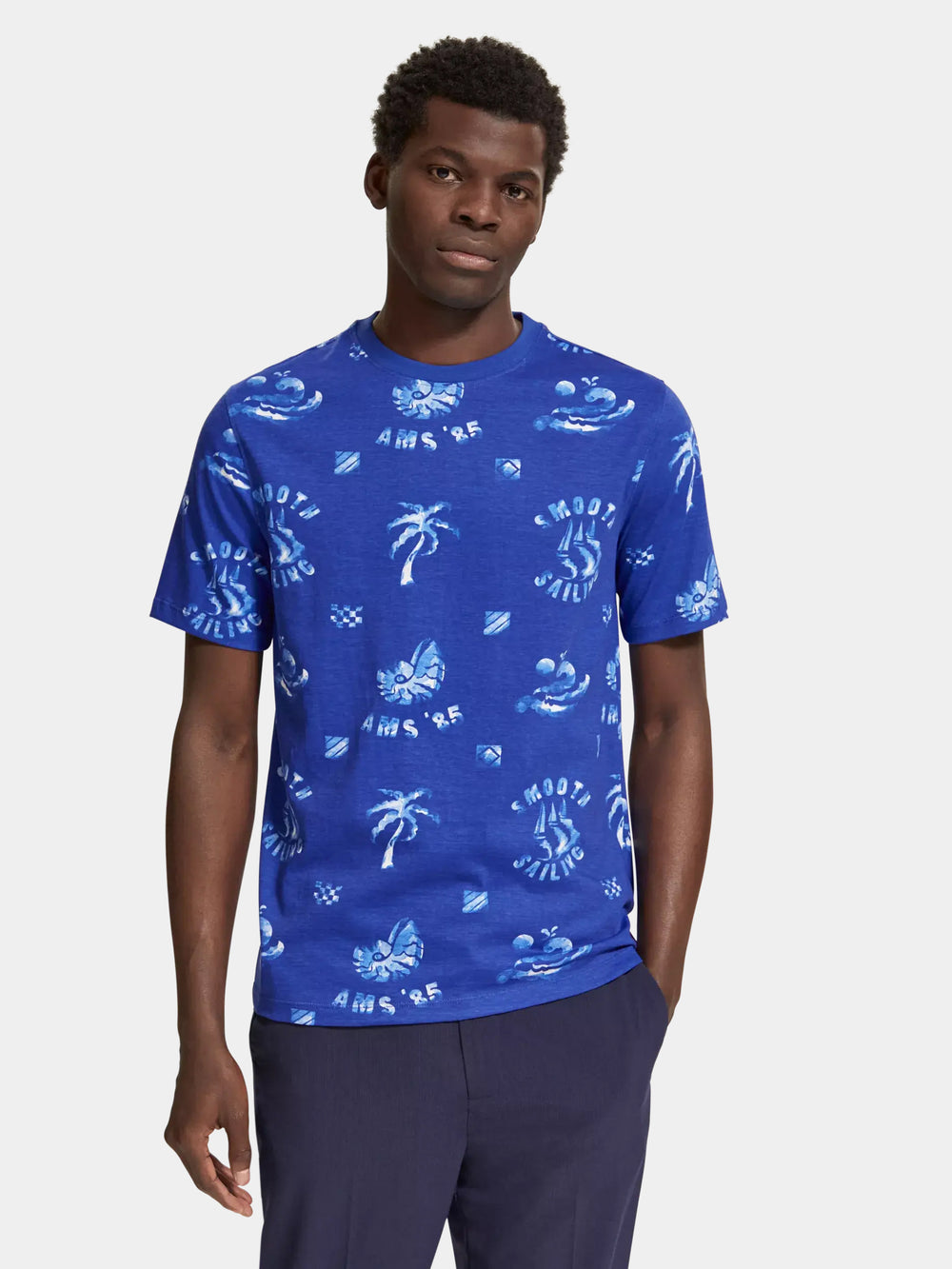 Regular-fit printed t-shirt - Scotch & Soda AU