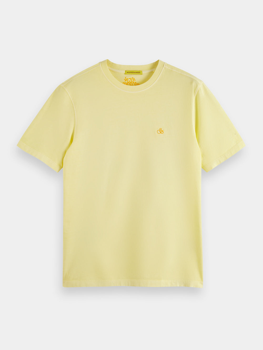 Regular-fit garment-dyed logo t-shirt - Scotch & Soda AU