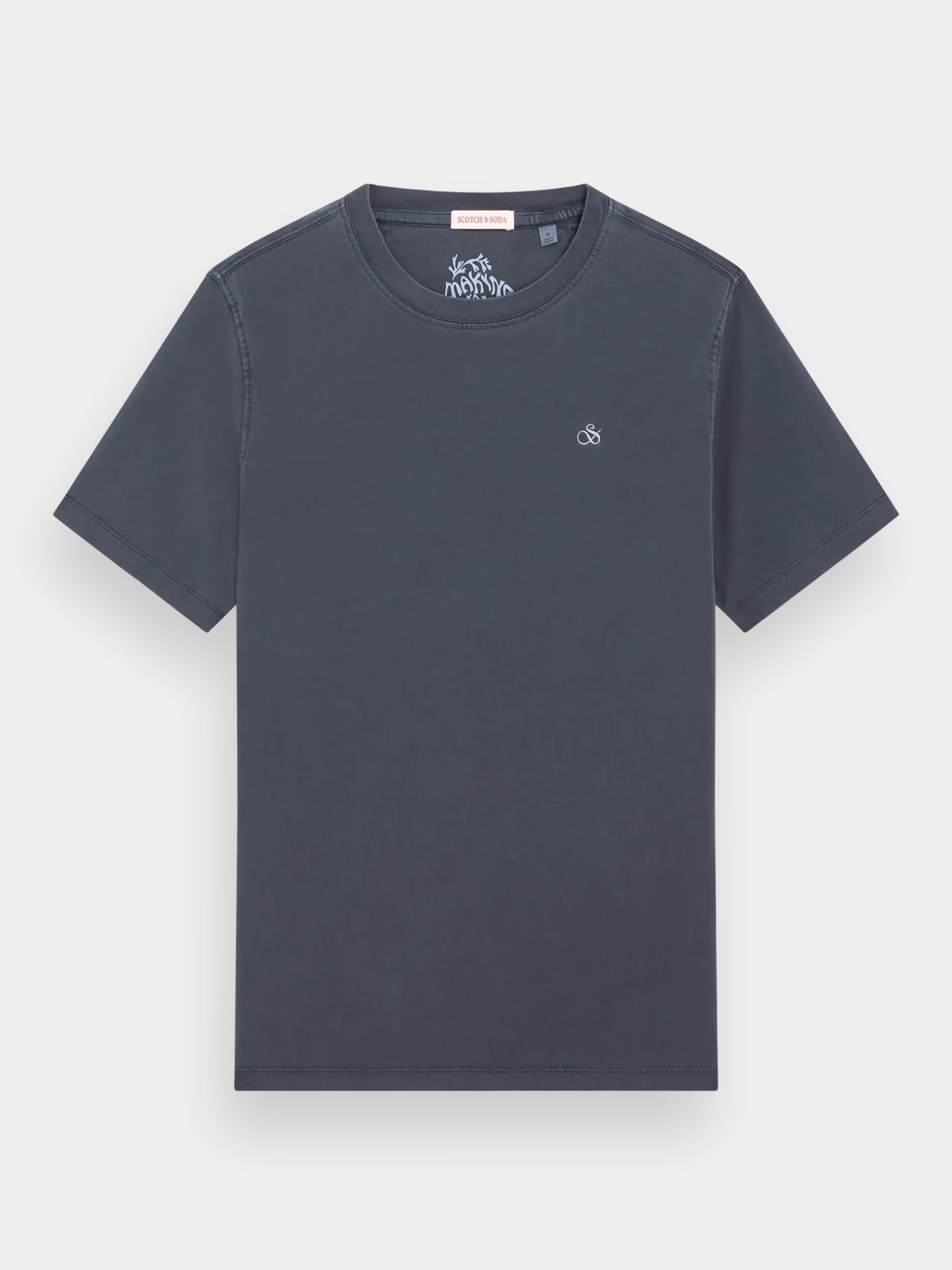 Regular-fit garment-dyed logo t-shirt – Scotch & Soda AU