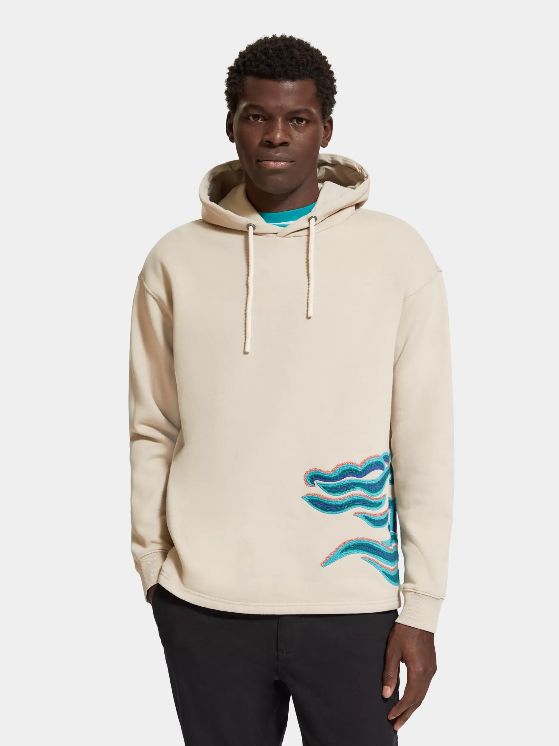 Wave embroidery hoodie - Scotch & Soda AU