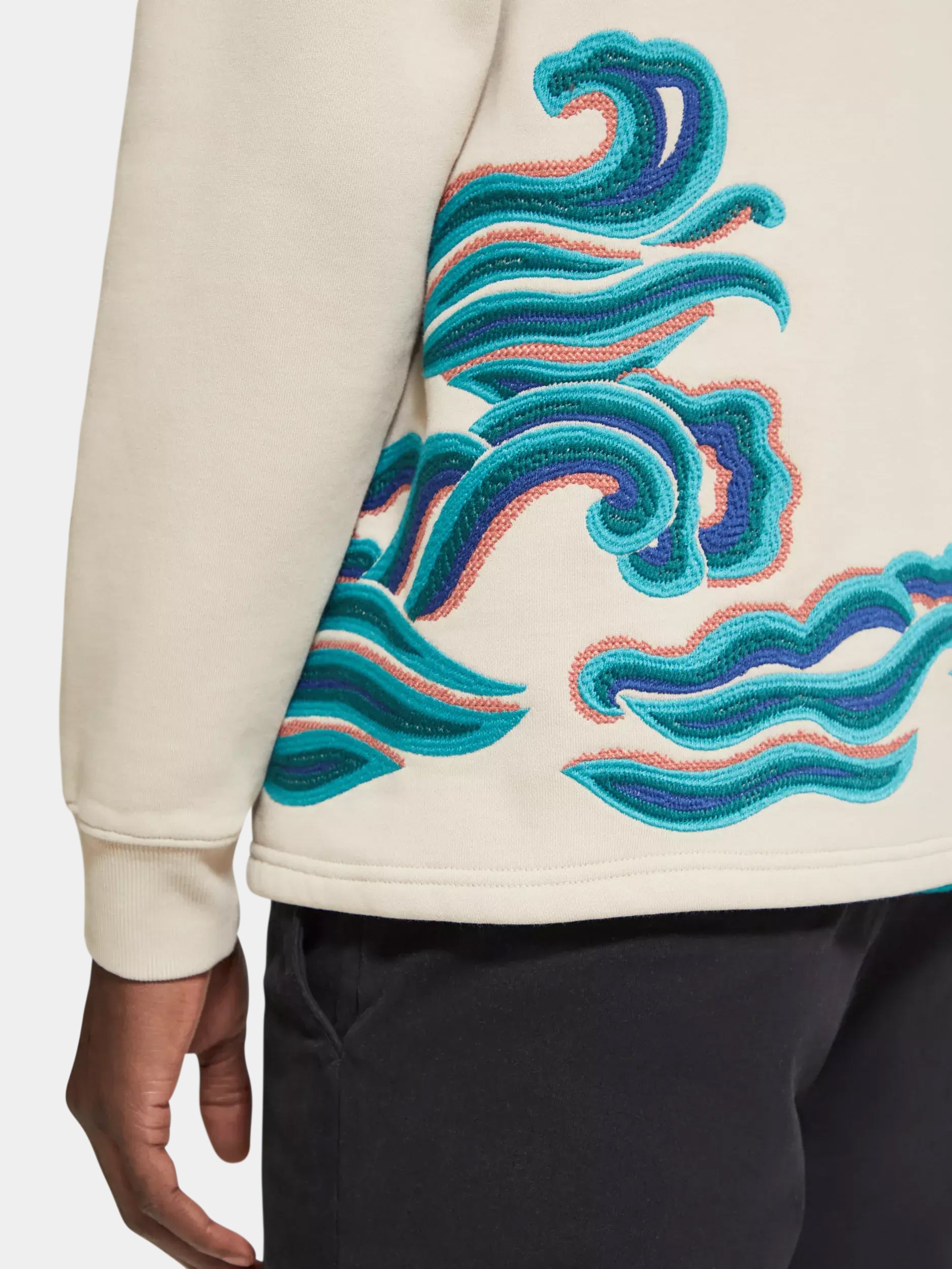 Wave embroidery hoodie - Scotch & Soda AU