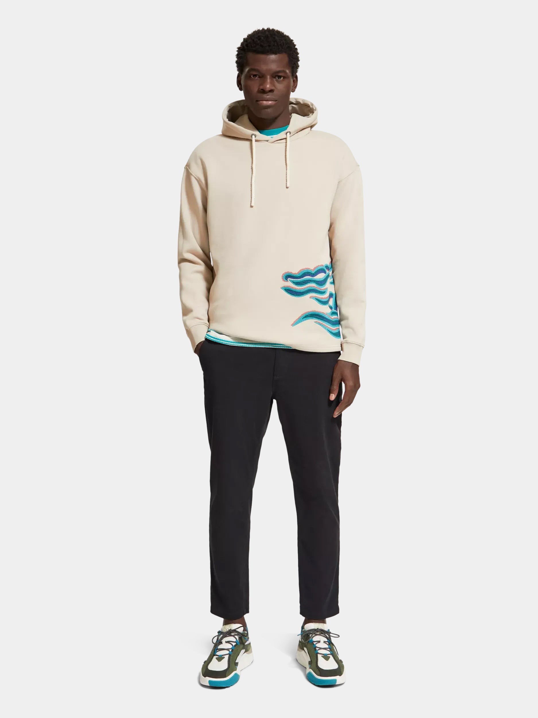 Wave embroidery hoodie - Scotch & Soda AU