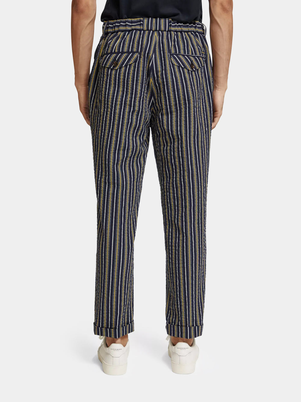 Striped loose tapered seersucker chino - Scotch & Soda AU