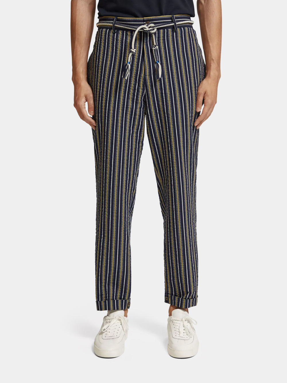 Striped loose tapered seersucker chino - Scotch & Soda AU