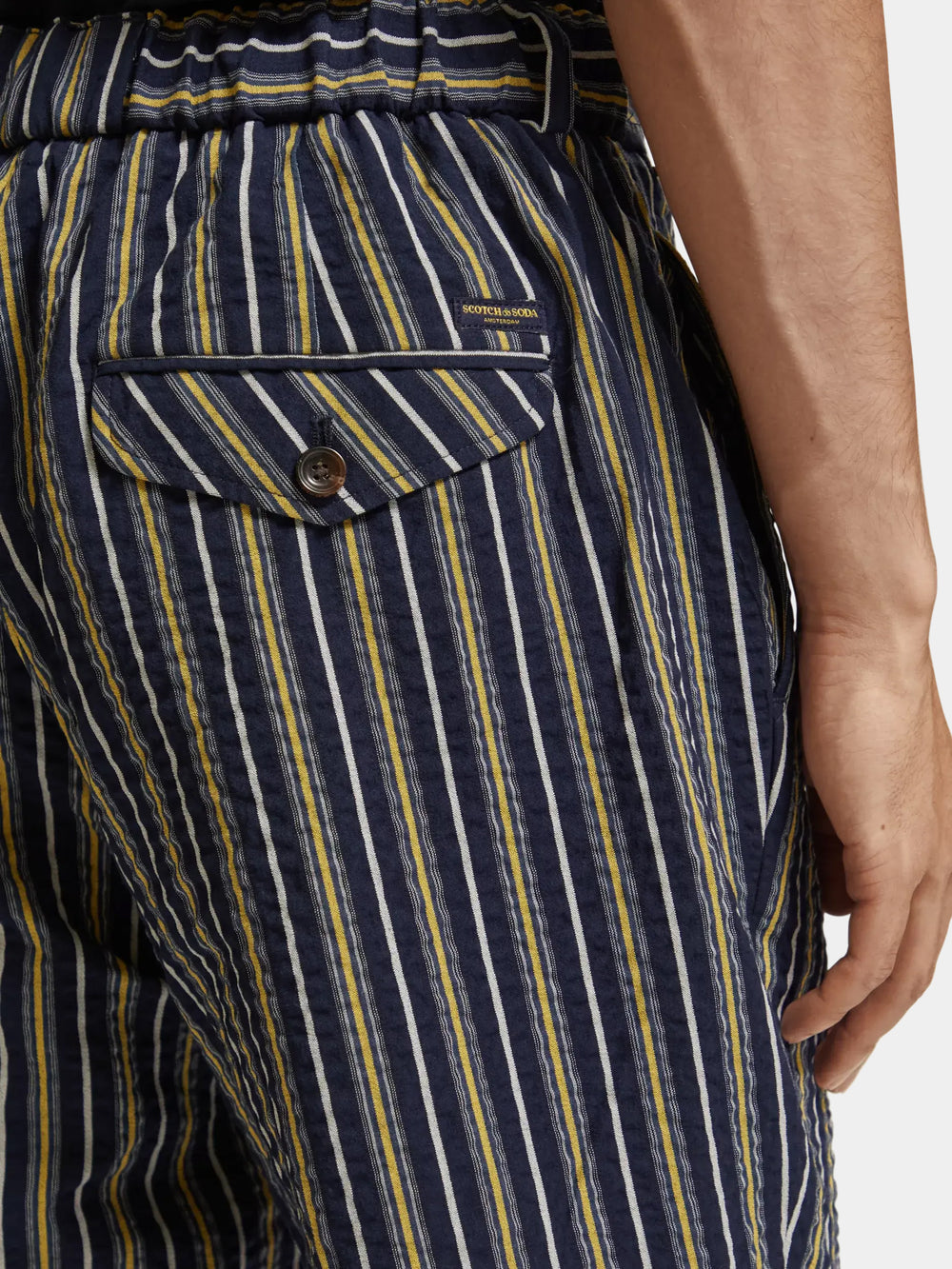 Striped loose tapered seersucker chino - Scotch & Soda AU