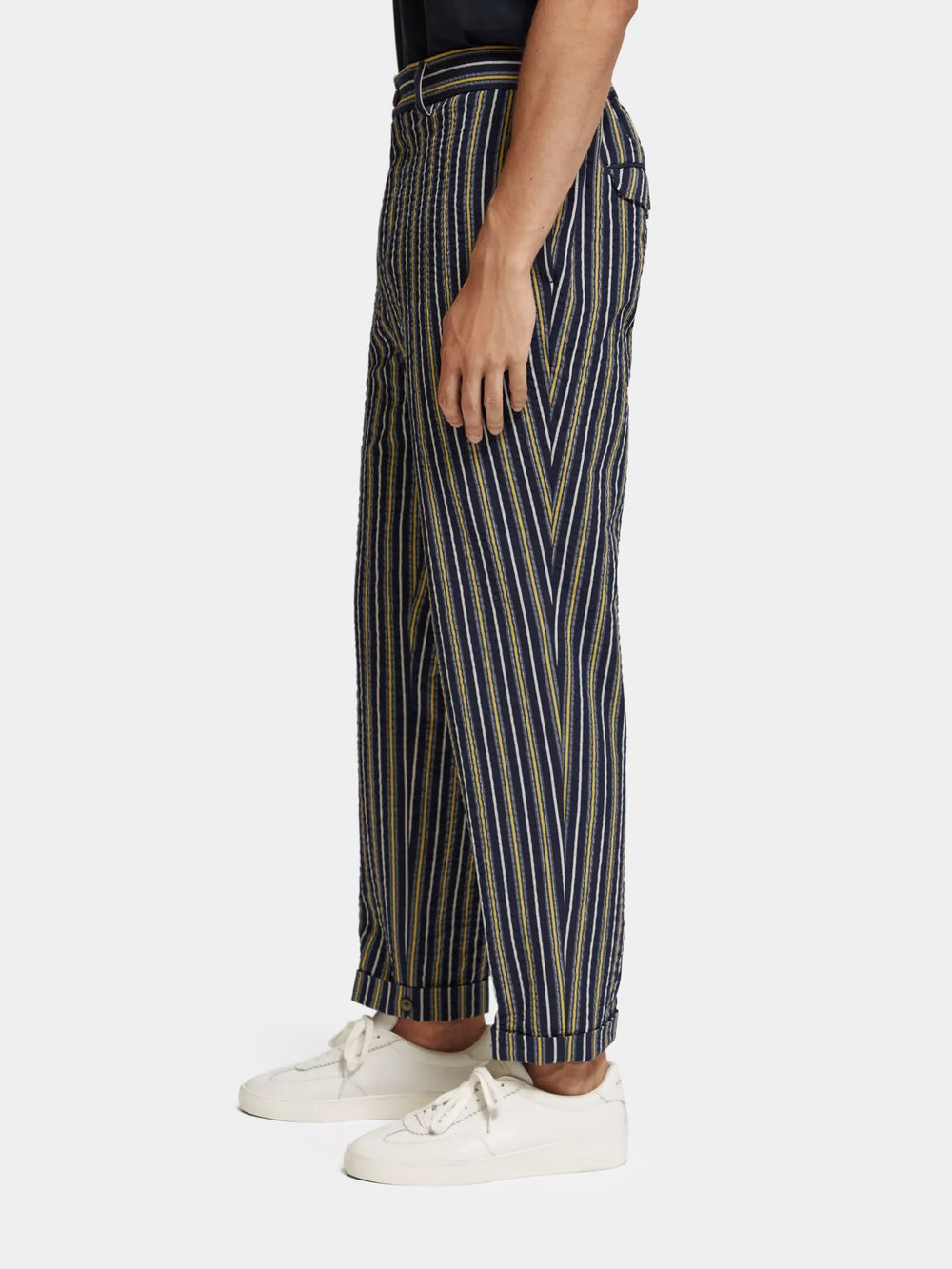 Striped loose tapered seersucker chino - Scotch & Soda AU