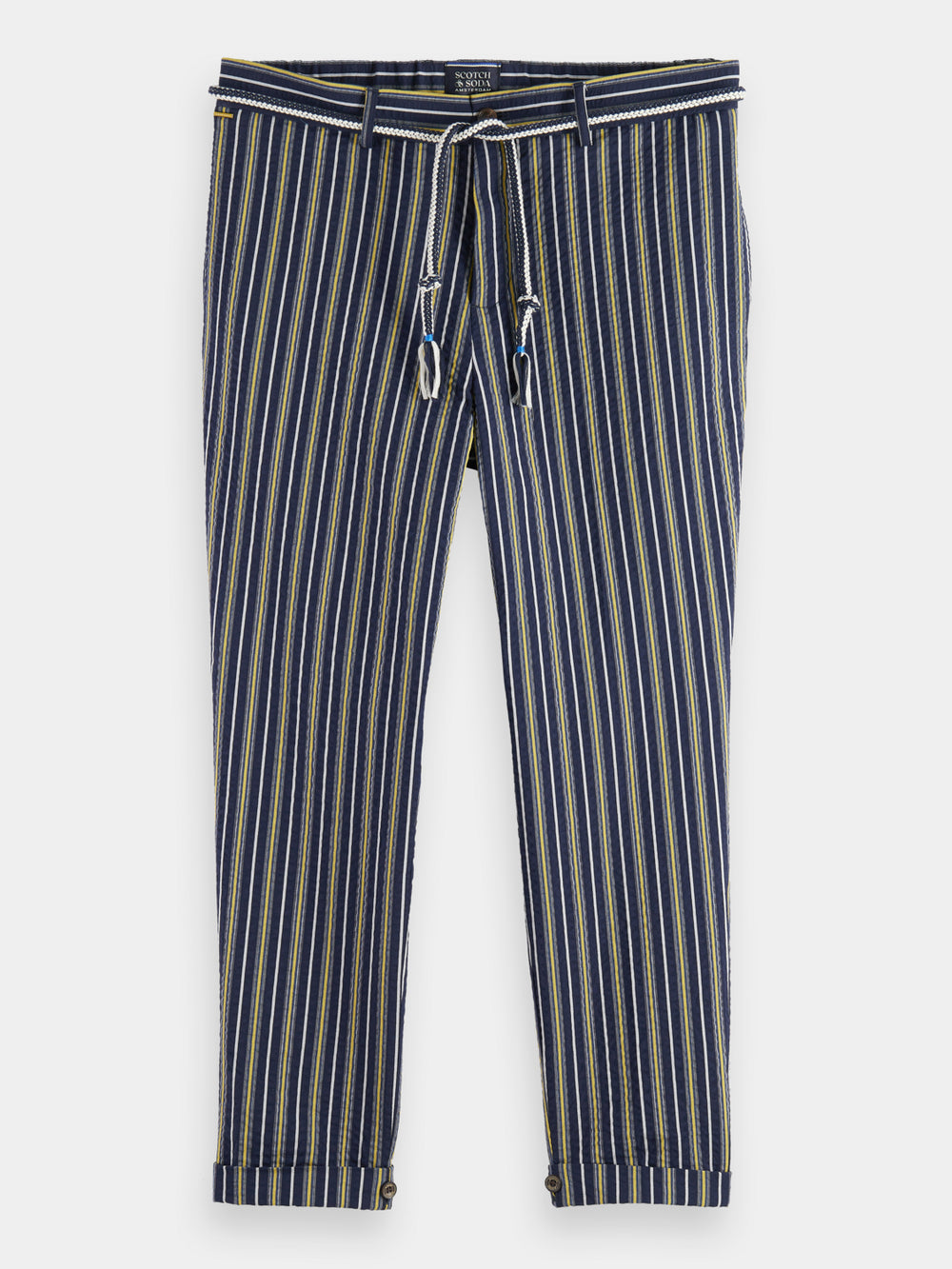 Striped loose tapered seersucker chino - Scotch & Soda AU