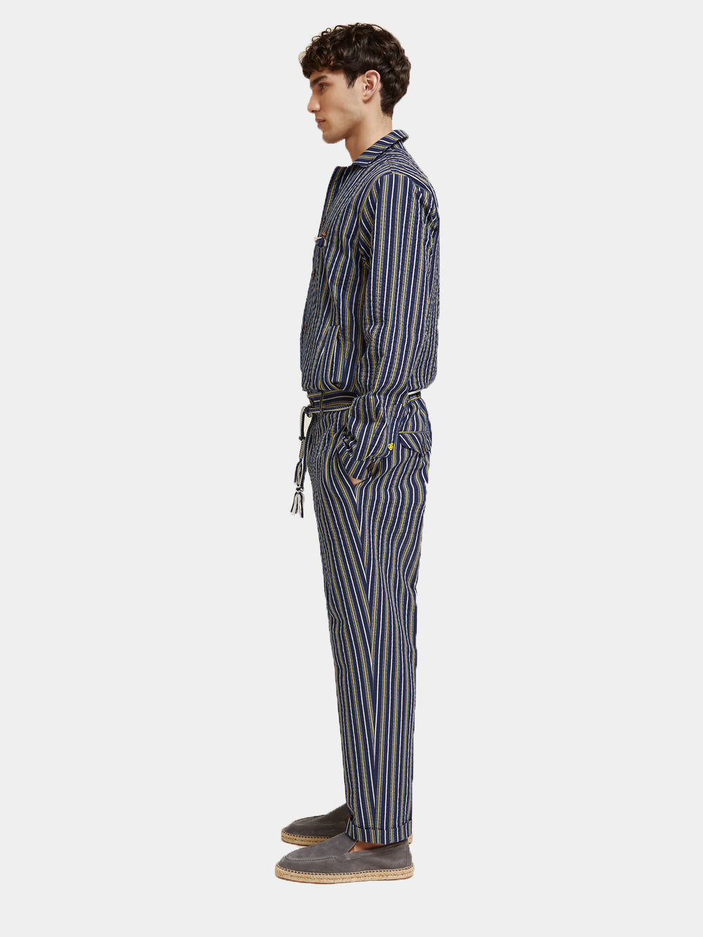 Striped loose tapered seersucker chino - Scotch & Soda AU