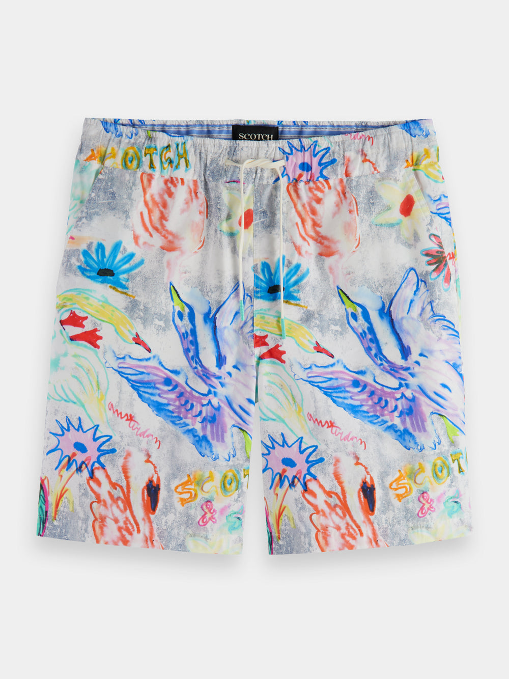 Relaxed-fit printed bermuda shorts - Scotch & Soda AU