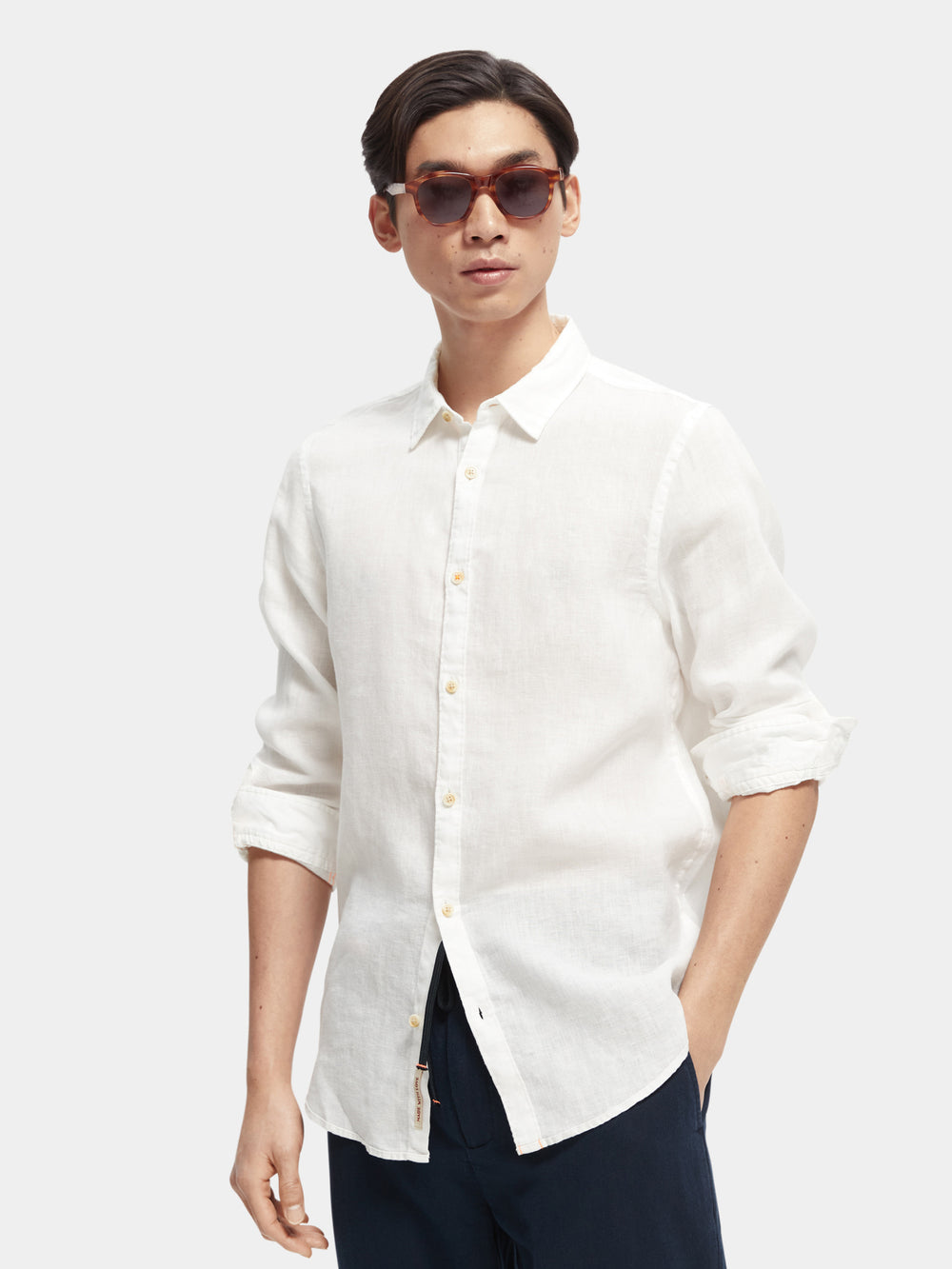 Regular-fit linen shirt