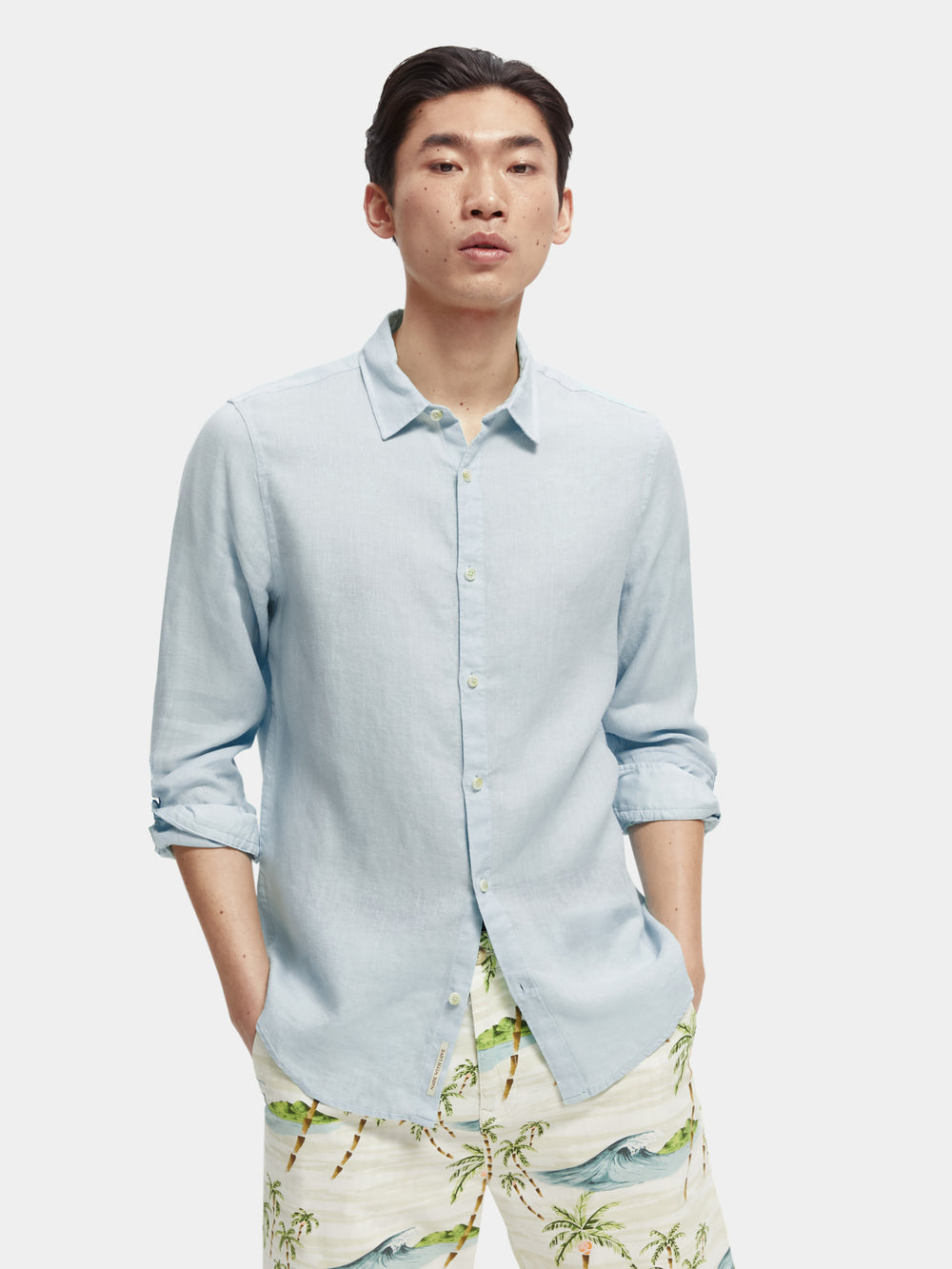 Regular-fit linen shirt