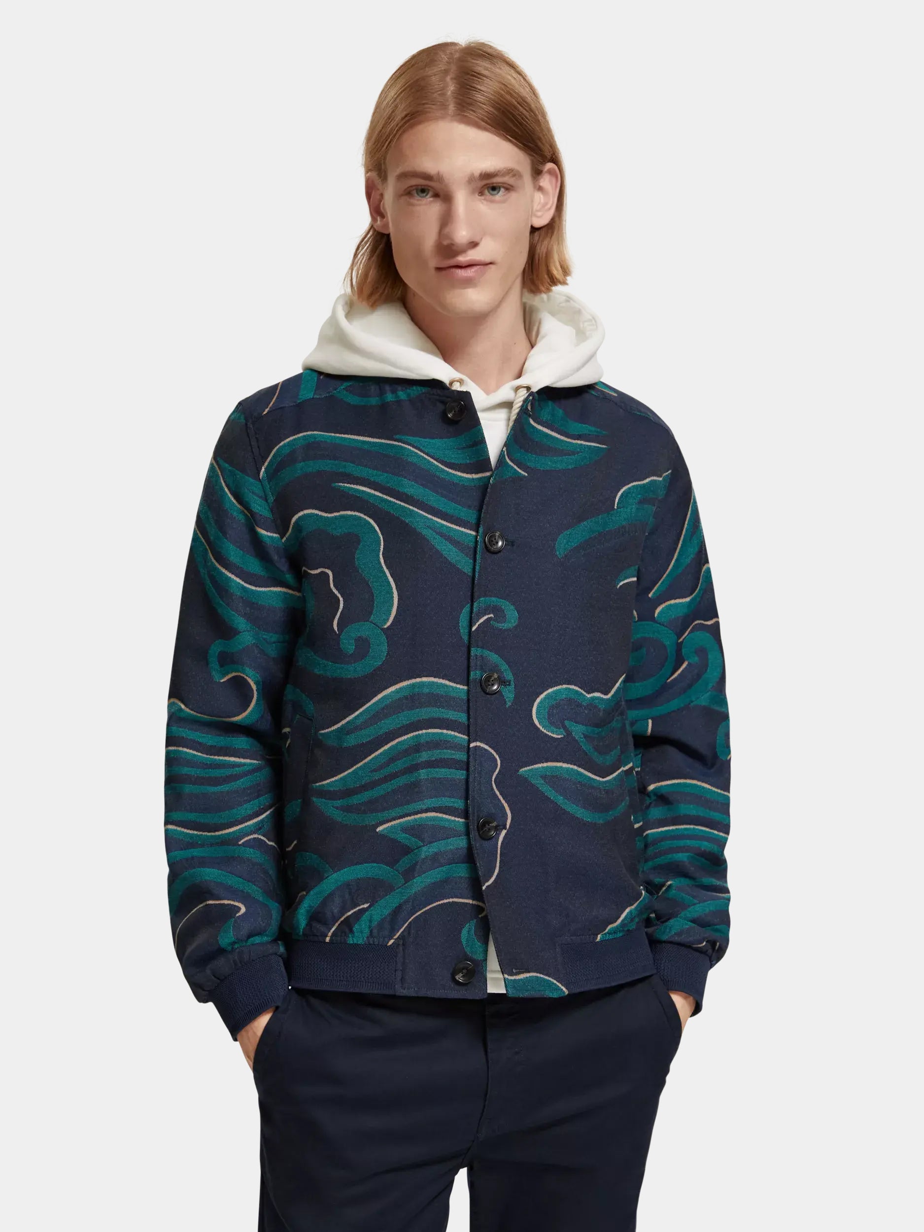 Lightweight jacquard bomber jacket Scotch Soda AU