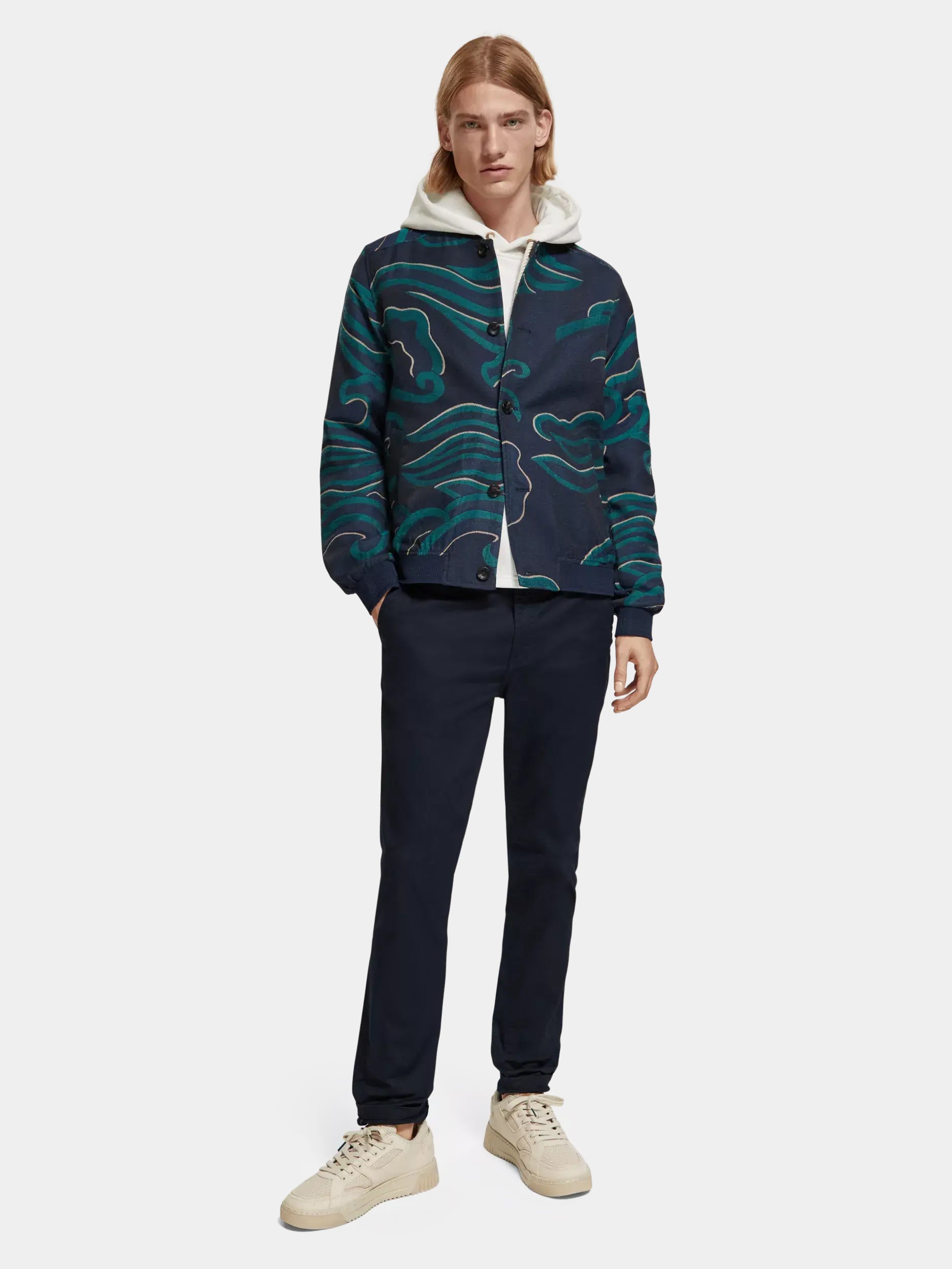 Lightweight jacquard bomber jacket - Scotch & Soda AU